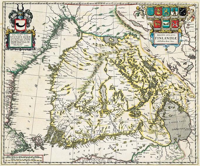 Карта Финляндии (1662)