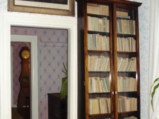 Книжный шкаф в доме-музее Рунеберга (фото Е.Дорофеевой)