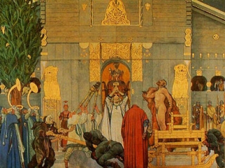 "Жертвоприношение в Уппсале, в день зимнего солнцестояния" (Carl Larsson, 1915)